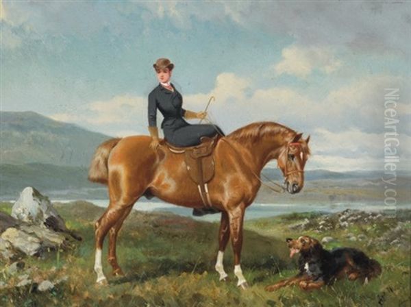 Sidesaddle Oil Painting by Alfred F. De Prades