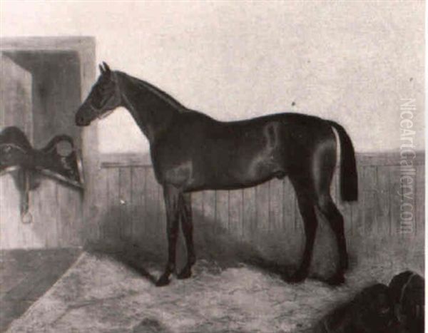 John Clerk, Horse Of The Fourth Dragoon Guards Oil Painting by Alfred F. De Prades