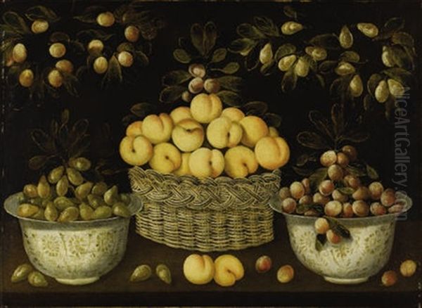 Still Life With Fruit Oil Painting by Blas de Ledesma Prado