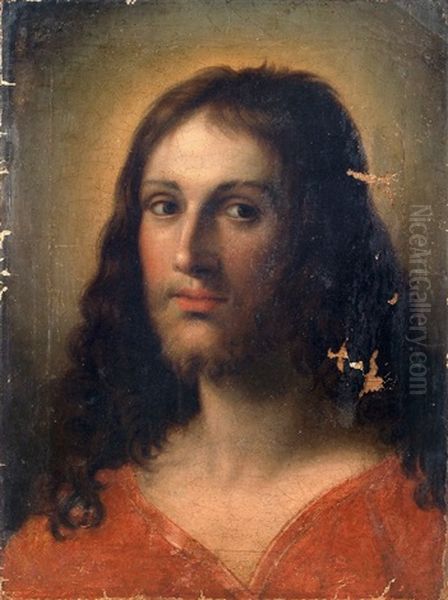 Christuskopf (after Annibale Carracci) Oil Painting by Christian Friedrich Prange