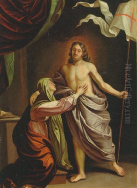 Jesus Og Mary Magdalene Oil Painting by Christian Ludvig Prange