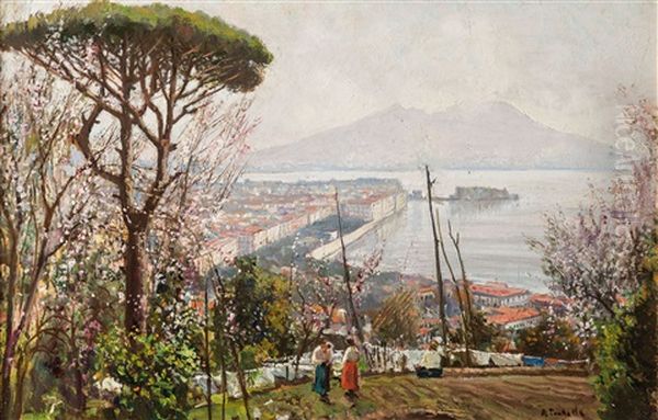 Veduta Di Napoli Da Parco Matarazzo by Attilio Pratella