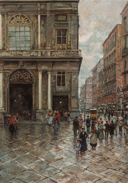 Palazzo Doria D'angri Oil Painting by Attilio Pratella