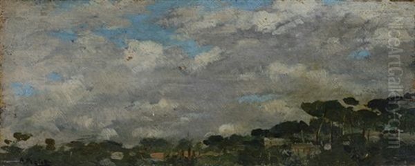 Cielo Con Nubi Oil Painting by Attilio Pratella