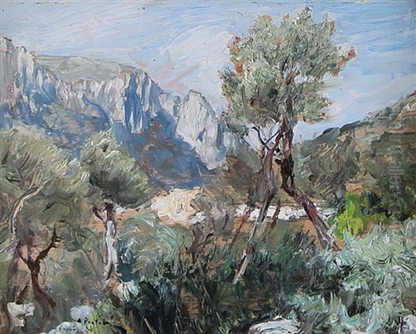 S. Michele, Capri Oil Painting by Attilio Pratella