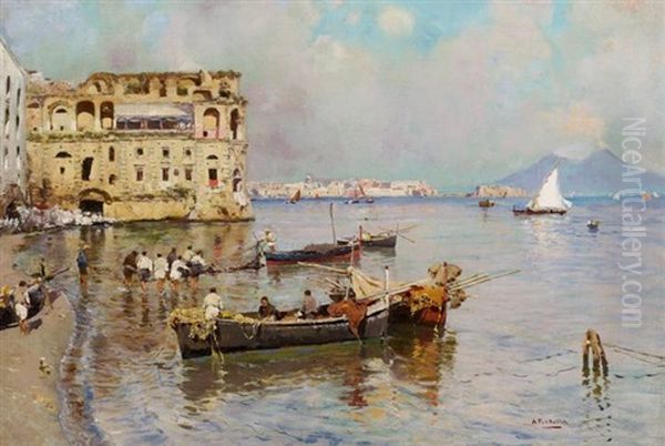 Neapel Oil Painting by Attilio Pratella