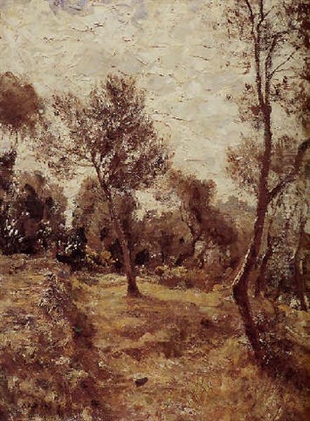 Ulivi Di Capri Oil Painting by Attilio Pratella