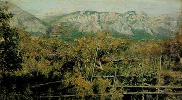 Sant'agnello, Sorrento Oil Painting by Attilio Pratella