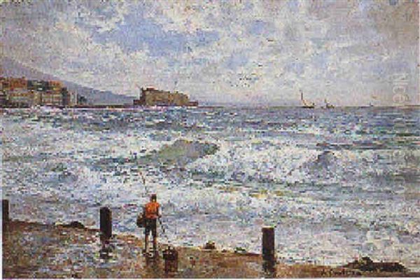 Pescatore A Mergellina by Attilio Pratella