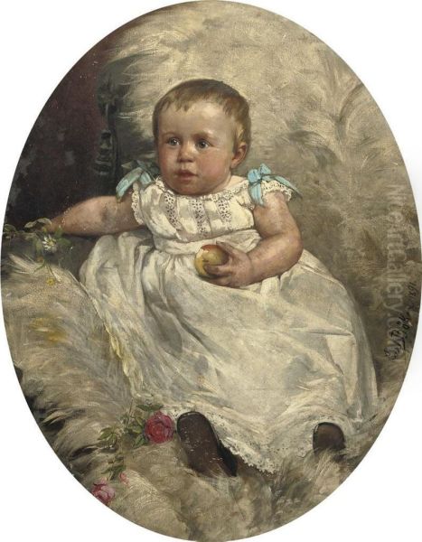 The Little Apple Oil Painting by Karl Boker