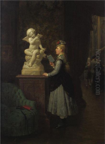 At The Museum Oil Painting by Karl Boker