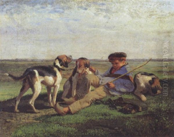 De Jonge Herder Oil Painting by Henri De Pratere