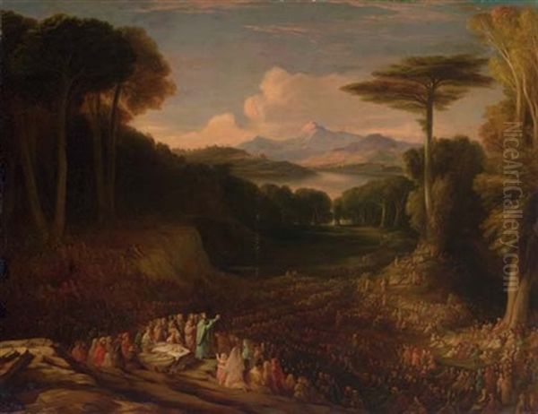 The Feeding Of The Multitude Oil Painting by Henry Cheever Pratt