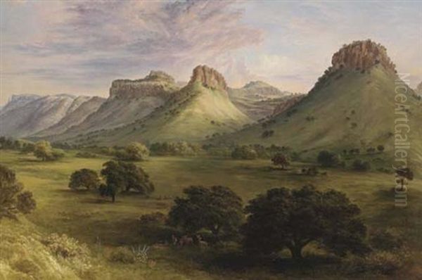 View In The Canyon Of The Coppermines, Santa Rita, New Mexico Oil Painting by Henry Cheever Pratt