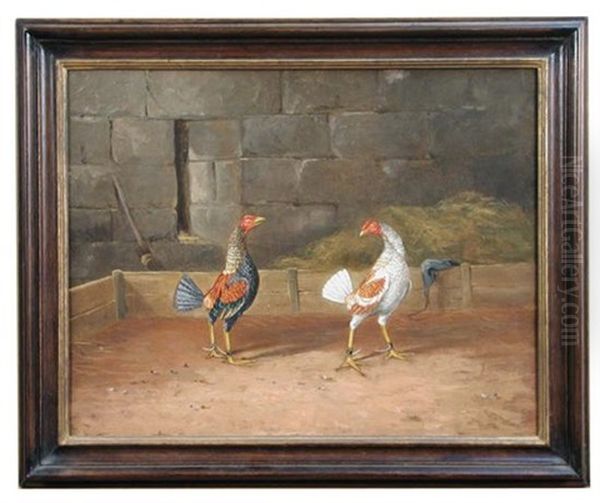 The Challenge, Set-too And The Fight (3 Works) Oil Painting by Hilton Lark Pratt