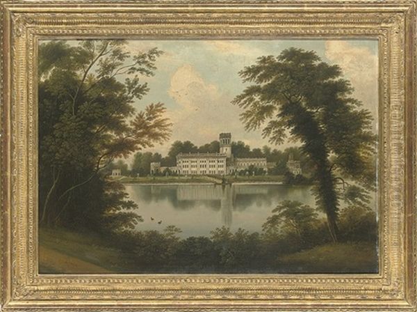 Trentham Park, Staffordshire Oil Painting by Hilton Lark Pratt