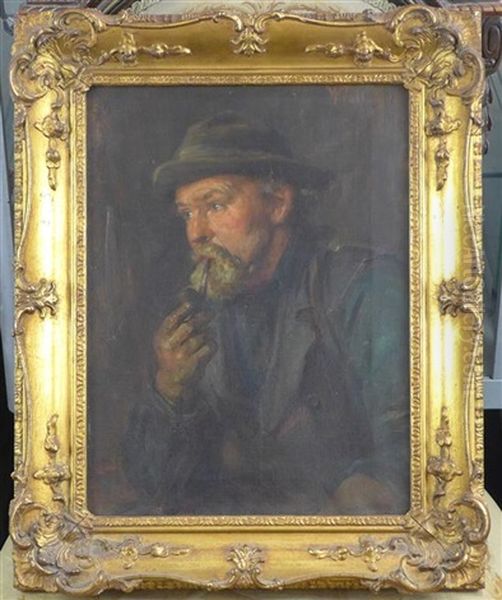 Portrait Of A Fisherman Oil Painting by William Pratt