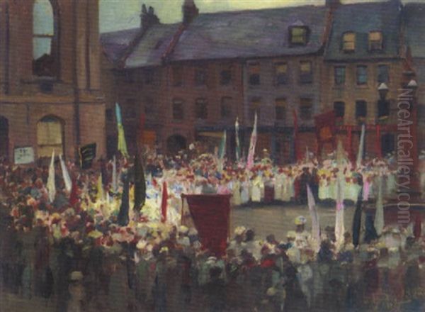 The Procession Oil Painting by William M. Pratt