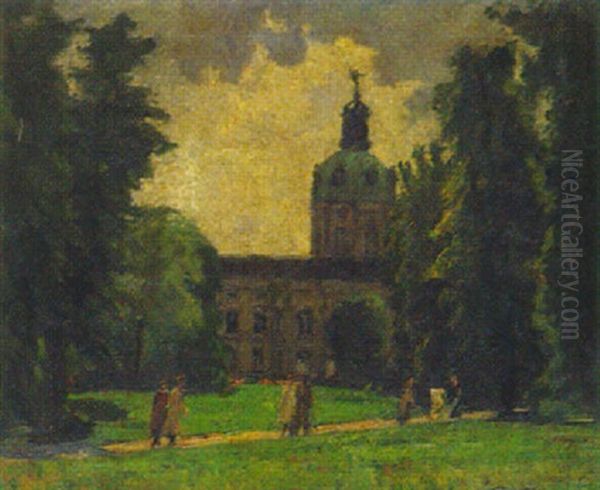 Berlin - Schloss Charlottenburg Oil Painting by Johann Philipp Ferdinand Preiss