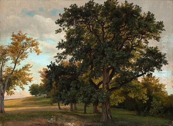 Landschaft Bei Weimar Oil Painting by Friedrich Johann C.E. Preller the Elder