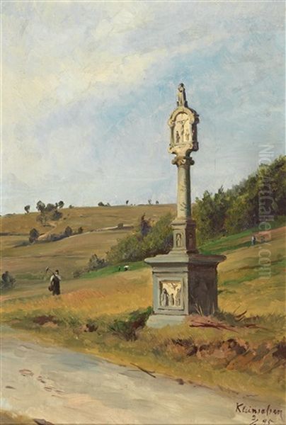 Wayside Shrine Near Kleinsassen Oil Painting by Friedrich Preller the Younger