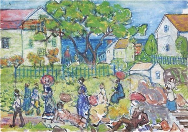 Screen Oil Painting by Maurice Prendergast