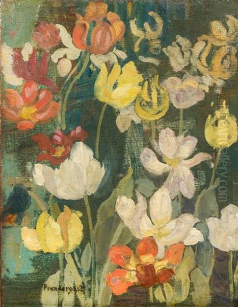 Spring Flowers Oil Painting by Maurice Prendergast