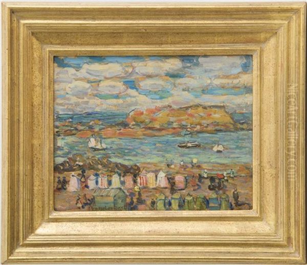 Study St. Malo No. 11 Oil Painting by Maurice Prendergast