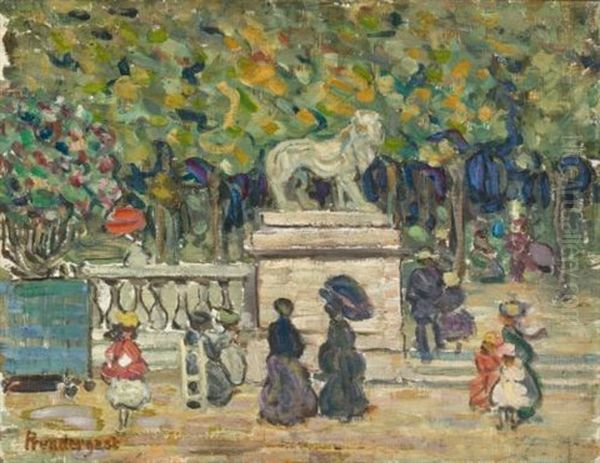 Tuileries Garden (in The Tuileries Gardens) Oil Painting by Maurice Prendergast