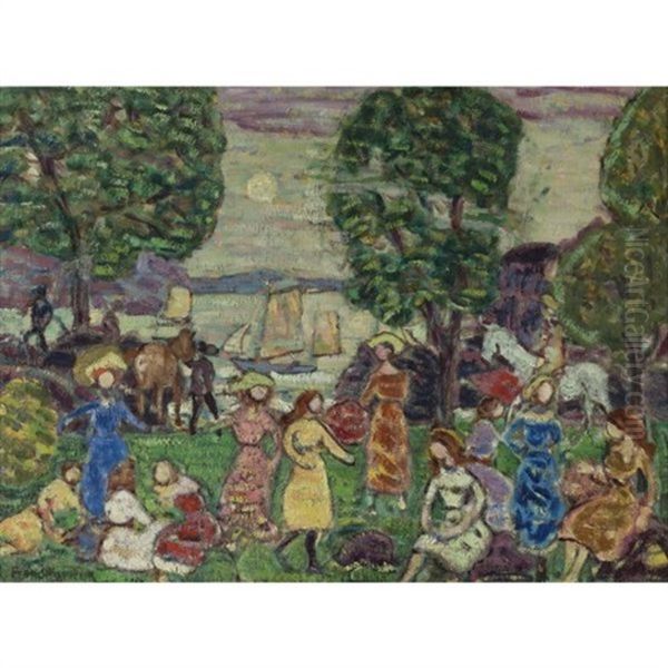 Crepuscule Oil Painting by Maurice Prendergast