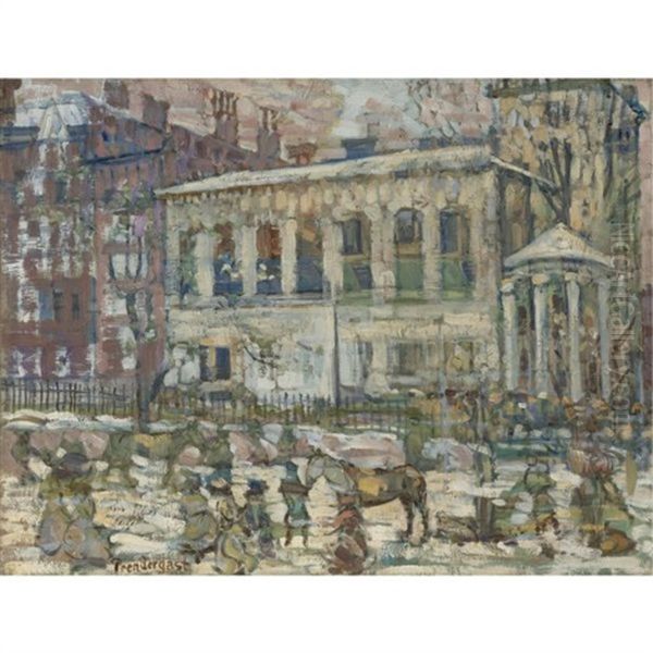 Snowy Day, Boston Oil Painting by Maurice Prendergast