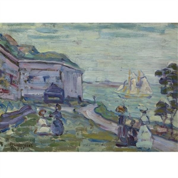 Cape Ann Coast Scene Oil Painting by Maurice Prendergast