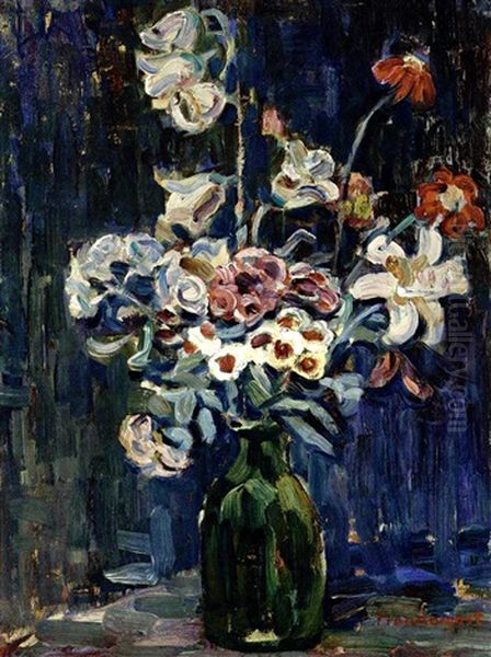 Night Study Of Flowers Oil Painting by Maurice Prendergast