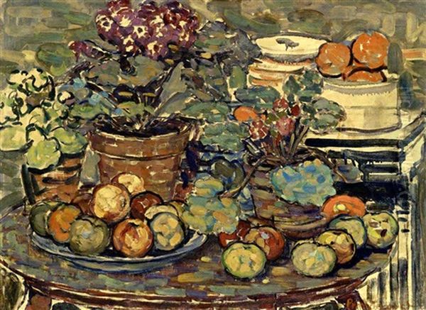 Still Life Oil Painting by Maurice Prendergast