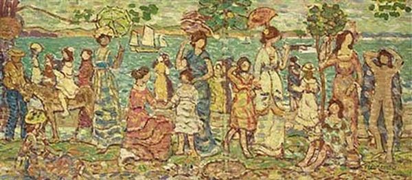 Promenade Oil Painting by Maurice Prendergast