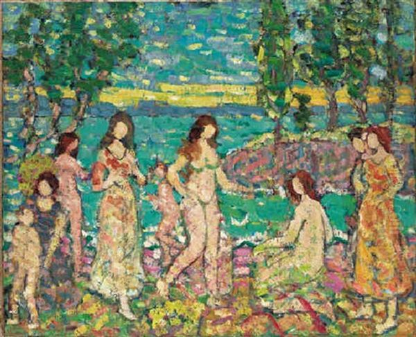 The Bathers Oil Painting by Maurice Prendergast