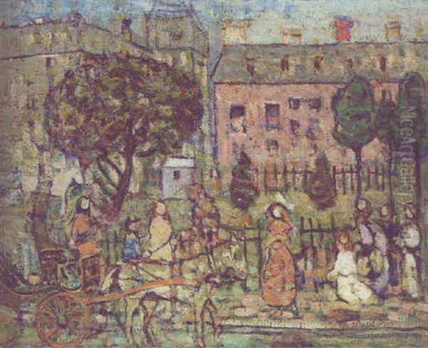 Park, Naples Oil Painting by Maurice Prendergast