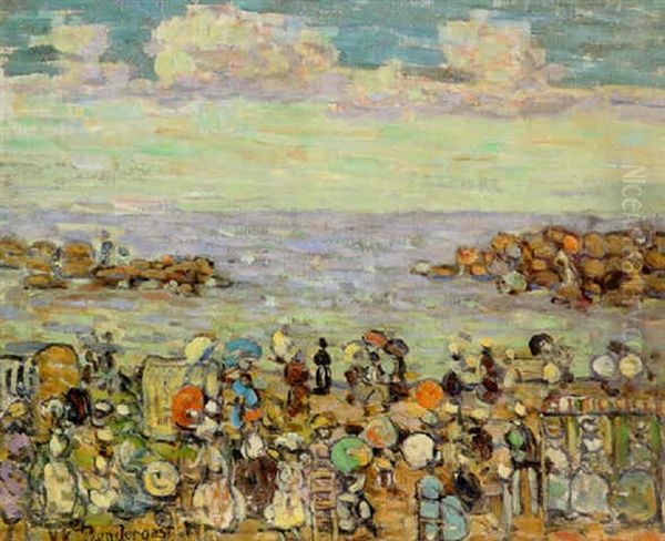 Beach At St. Malo by Maurice Prendergast