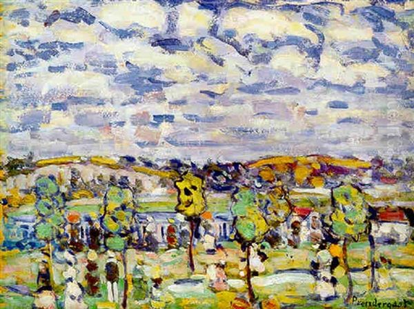 New England Oil Painting by Maurice Prendergast