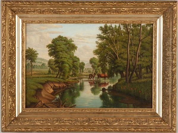 Onondaga Creek Above Syracuse, Ny Oil Painting by Levi Wells Prentice