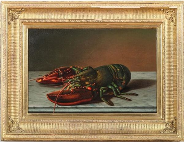 Lobster Oil Painting by Levi Wells Prentice