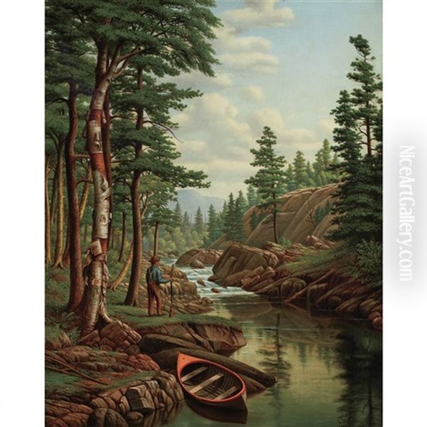 The Adirondacks Oil Painting by Levi Wells Prentice