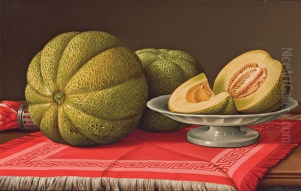 Melons Oil Painting by Levi Wells Prentice