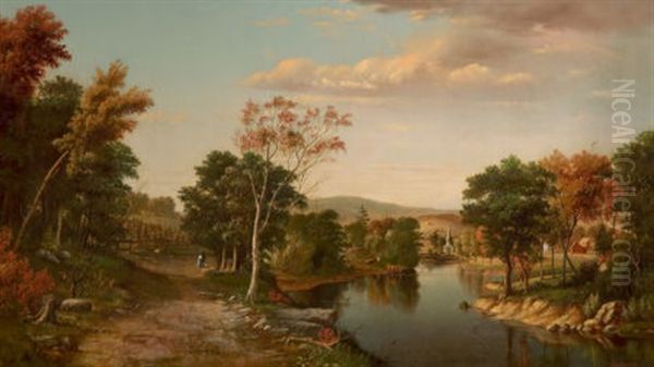 Canandaigua, New York Oil Painting by Levi Wells Prentice