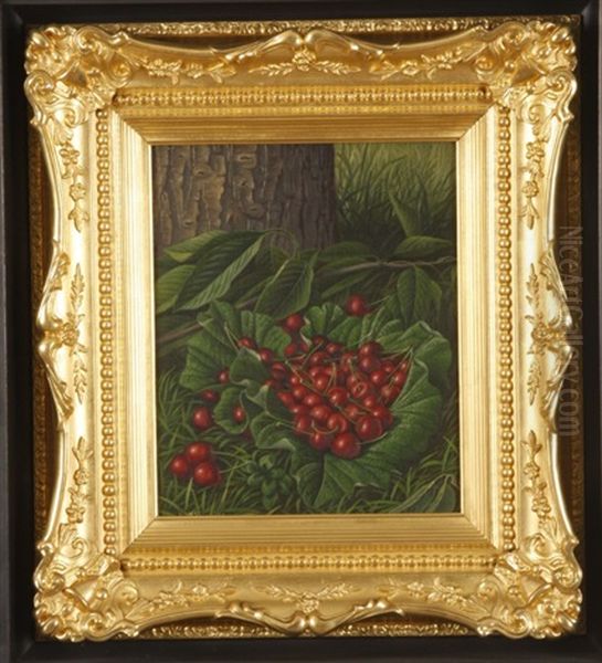 Cherries Oil Painting by Levi Wells Prentice