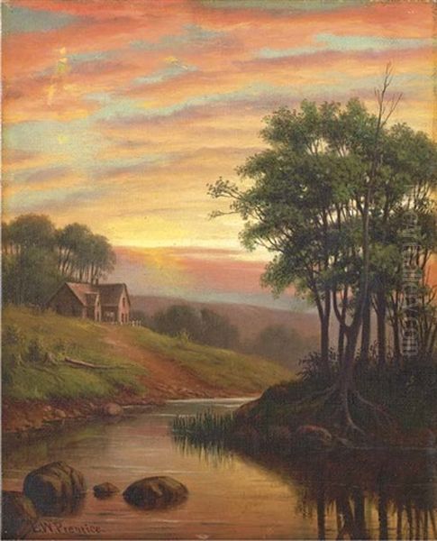 Onondaga Valley Oil Painting by Levi Wells Prentice