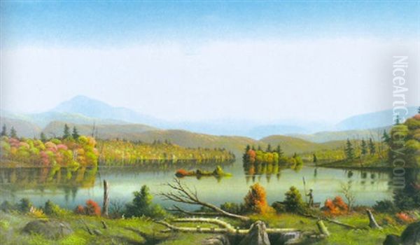 Blue Mountain Lake, Adirondacks Oil Painting by Levi Wells Prentice