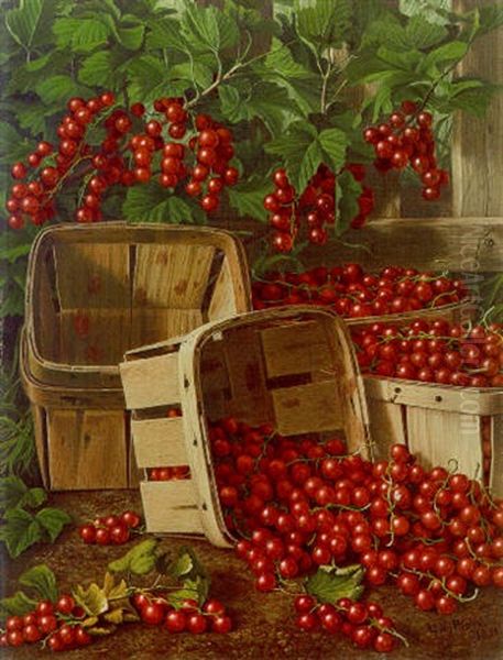 Currants And Baskets Oil Painting by Levi Wells Prentice