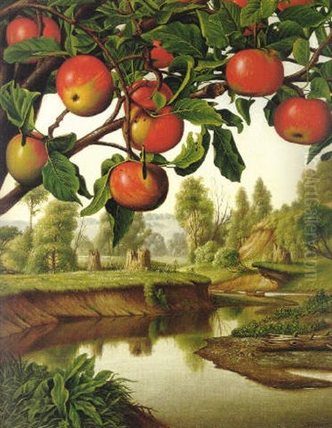 Landscape With Apple Tree Oil Painting by Levi Wells Prentice