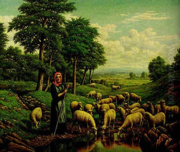 The Shepherdess by Levi Wells Prentice